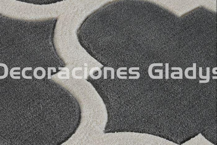 ALFOMBRA POLIESTER ETNICO GRIS - Imagen 2