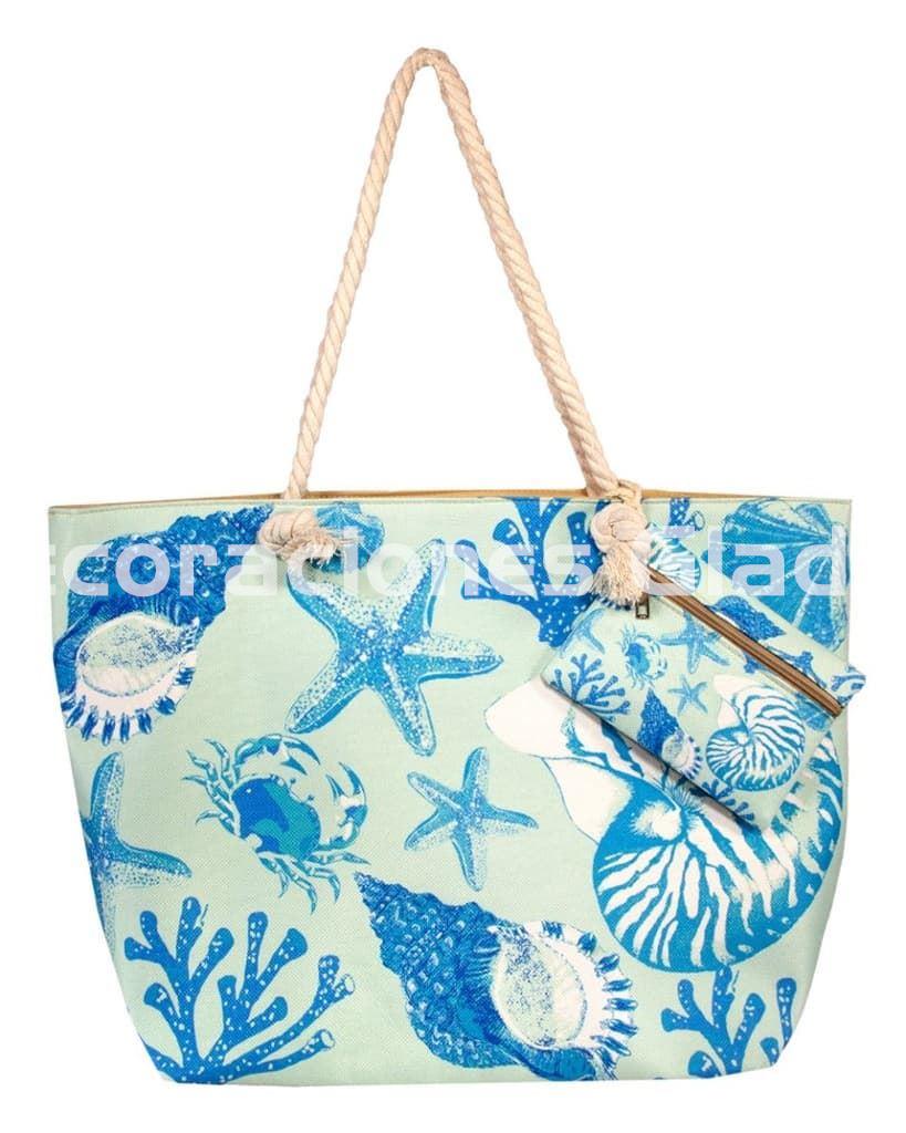 BOLSO PLAYA NAUTILUS AZUL CLARO - Imagen 1