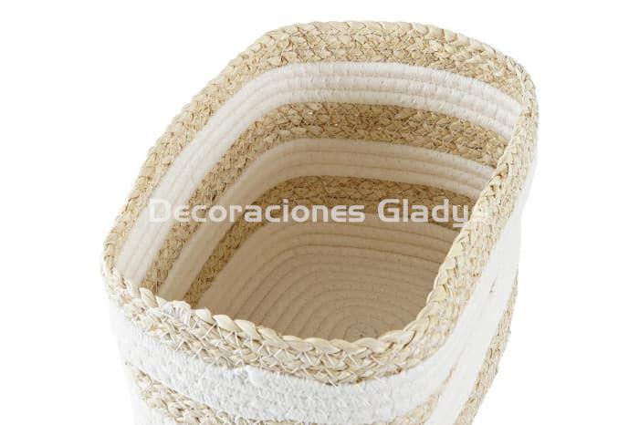 CESTA FIBRA BLANCO - Imagen 2