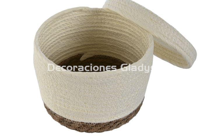 CESTA SET 2 FIBRA  CREMA - Imagen 3