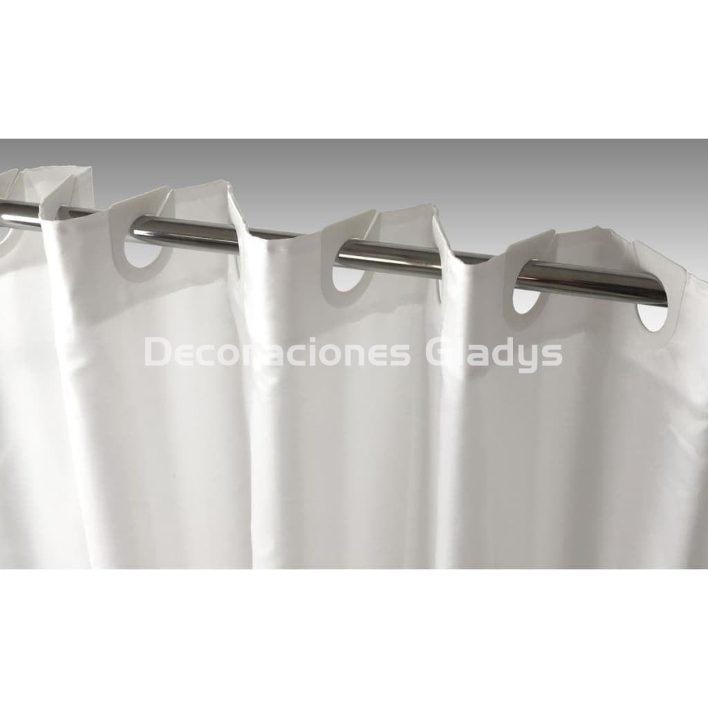 CORTINA DE BAÑO POLYESTER LISA BLANCA - Imagen 2