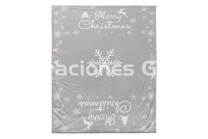 MANTA NAVIDAD GRIS - Imagen 2