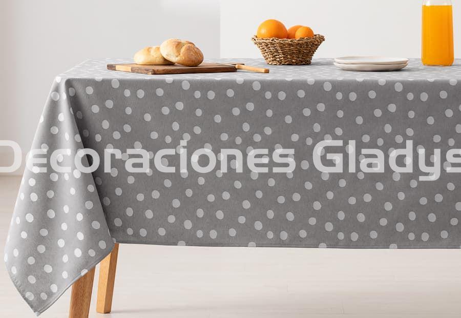 MANTEL ANTIMANCHAS POINT GRIS - Imagen 1