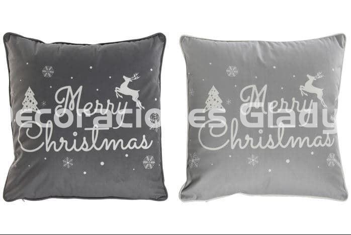 PACK FUNDAS COJIN NAVIDAD GRIS - Imagen 1