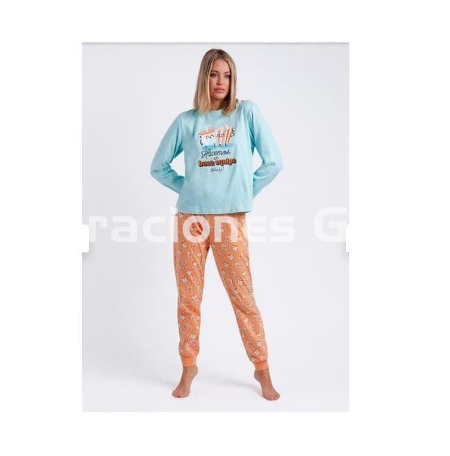 PIJAMA MUJER EQUIPO 60364 TURQUESA MR WONDERFUL - Imagen 2