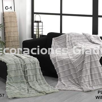 VIALMAN Plaid Primavera Color Crudo, Colcha Multiusos 130 x 170 cm, Plaid  Sofa. Manta Foulard, Cubre Cama