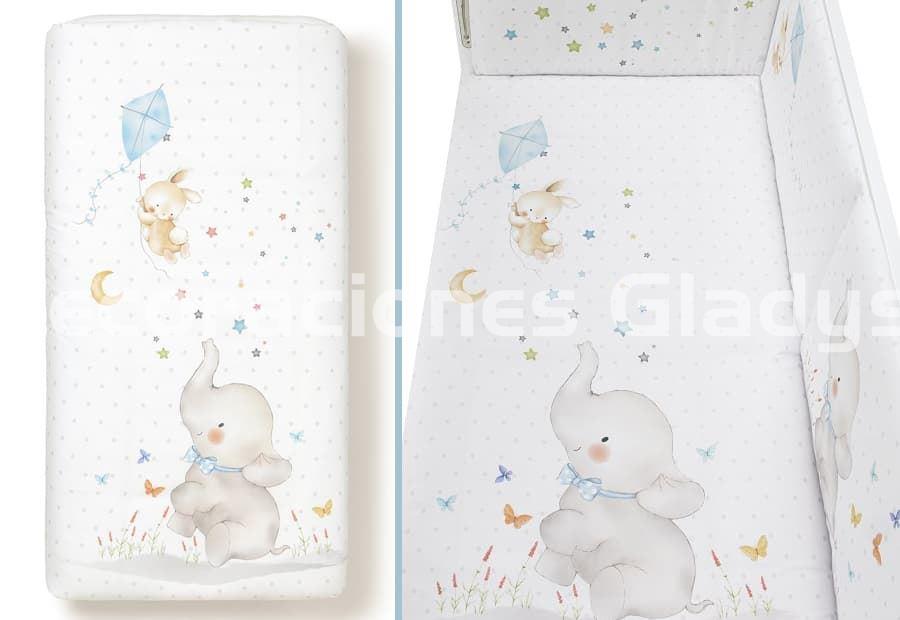 SET FUNDA NORDICA+NORDICO+CHICHONERA ELEFANTE - Imagen 1